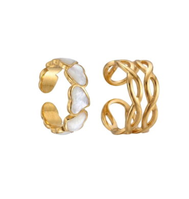 Set de Anillos Tejido de Amor