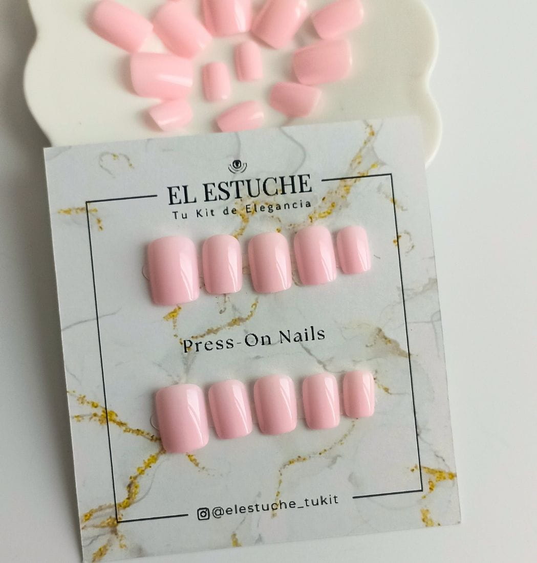 Press-On Nails Elegancia Rosa - Imagen 2