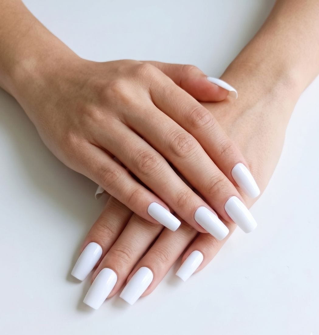 Press-On Nails Blanco Pureza