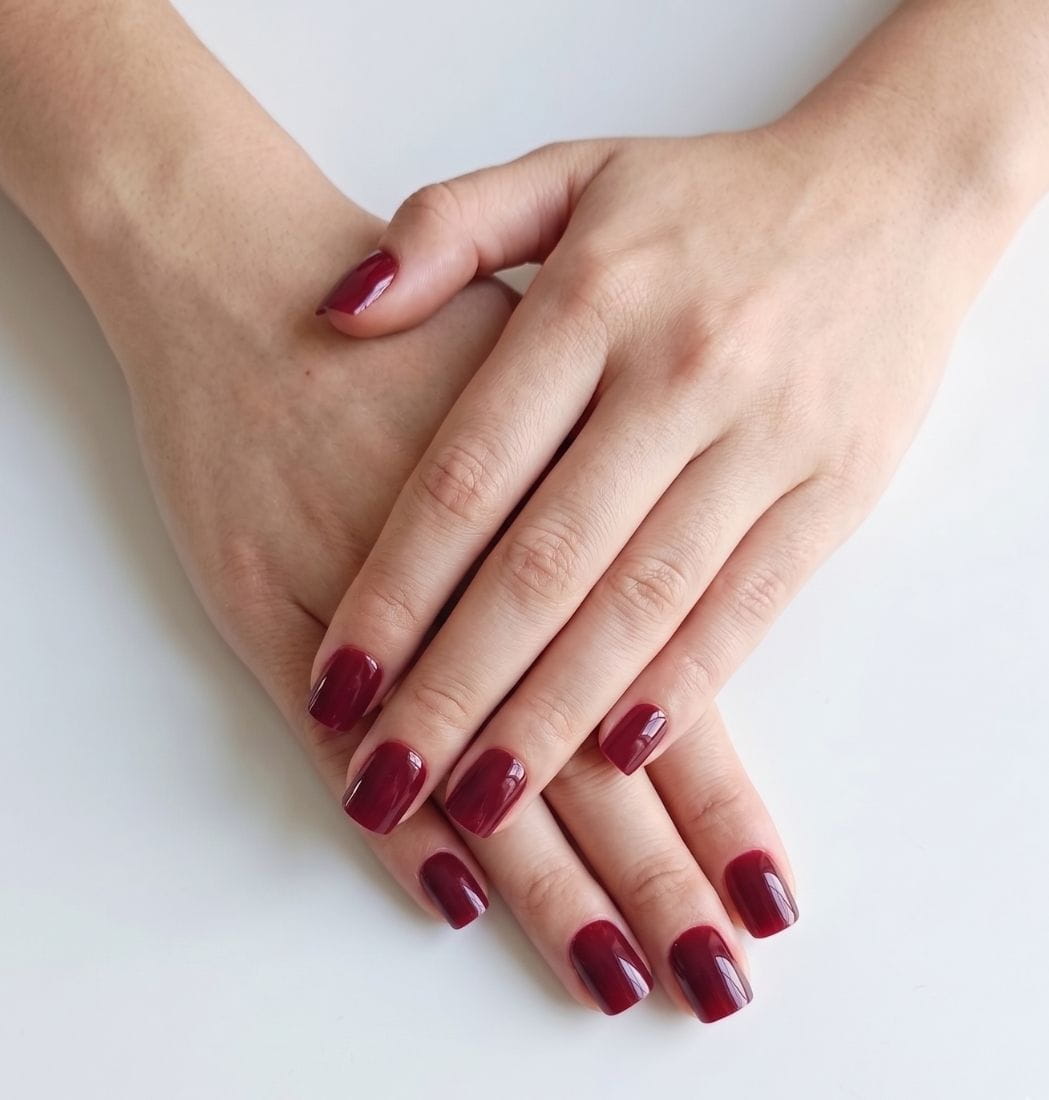 Press-On Nails Burdeo Gránate