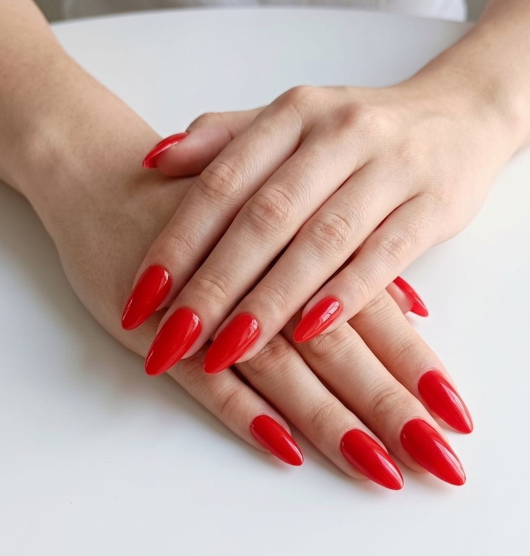 Press-On Nails Rojo Festivo