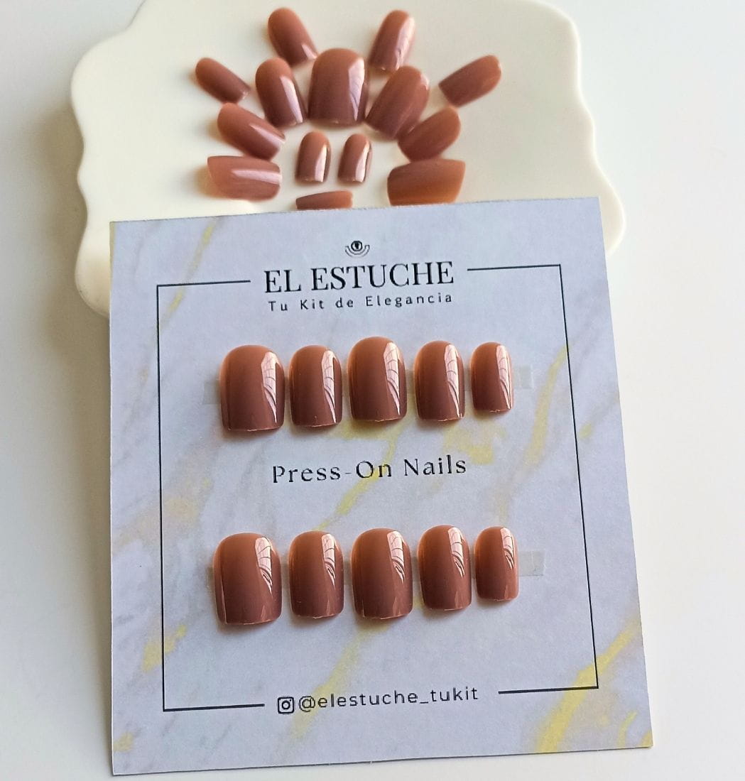 Press-On Nails Capuchino Intenso - Imagen 2