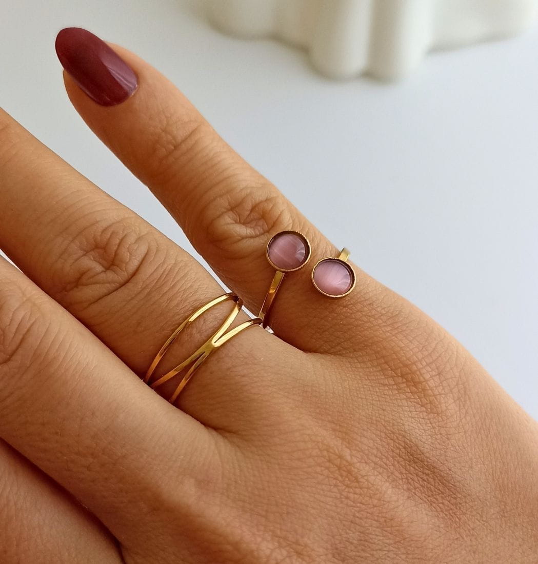 Set de Anillos Rojo Rosa - Imagen 3