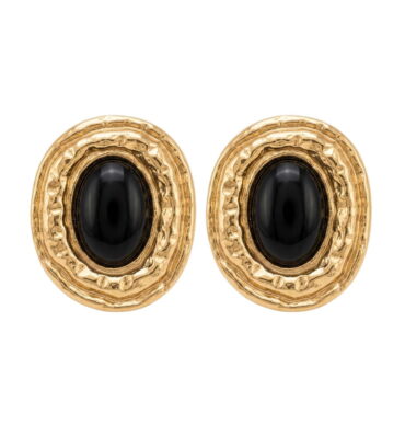 Maxi Aretes Perla Ébano