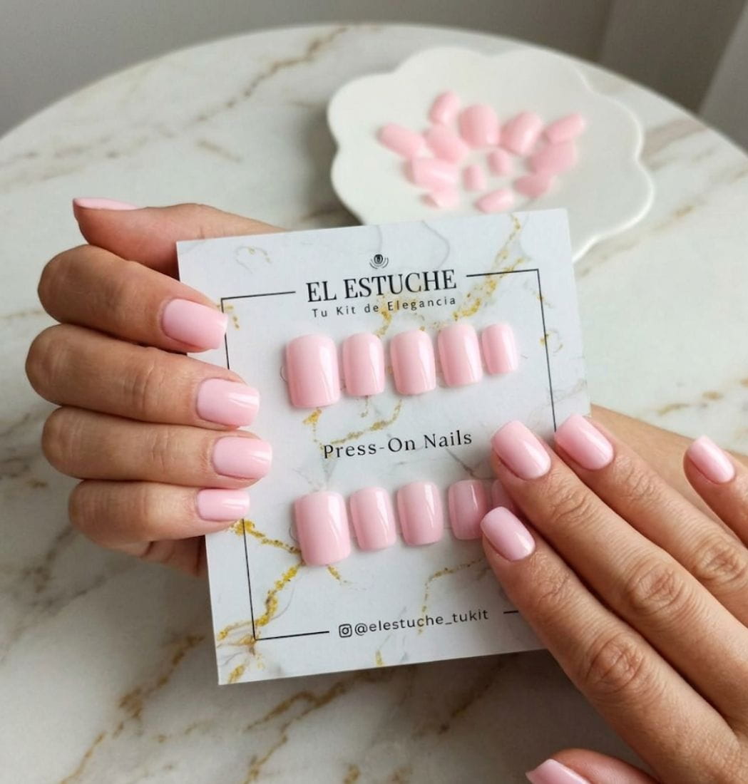 Press-On Nails Elegancia Rosa - Imagen 4