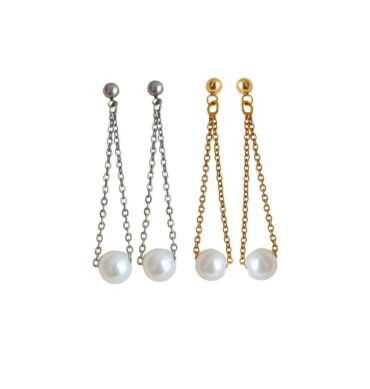 Aretes Cadenitas & Perlas