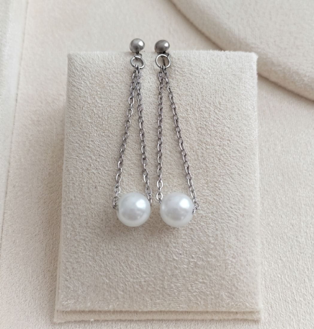 Aretes Cadenitas & Perlas - Imagen 7