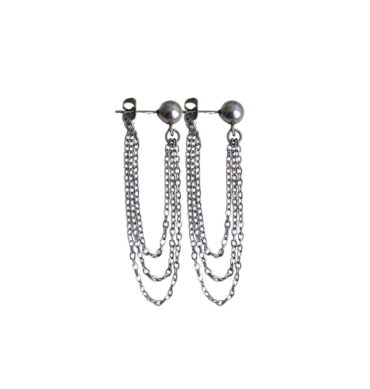 Aretes Cadenita Plata