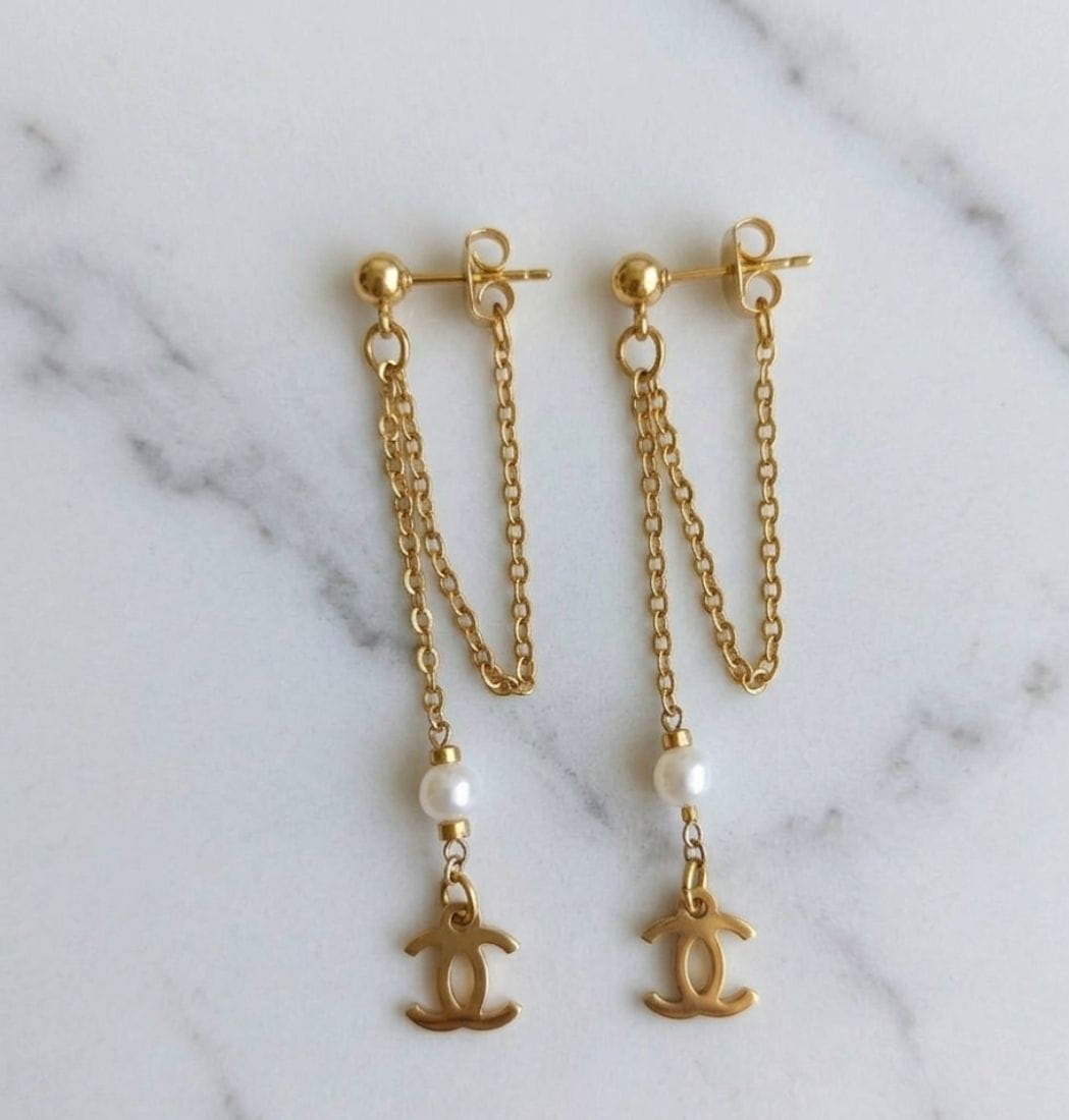 Aretes Cadenitas & Perlas - Imagen 5