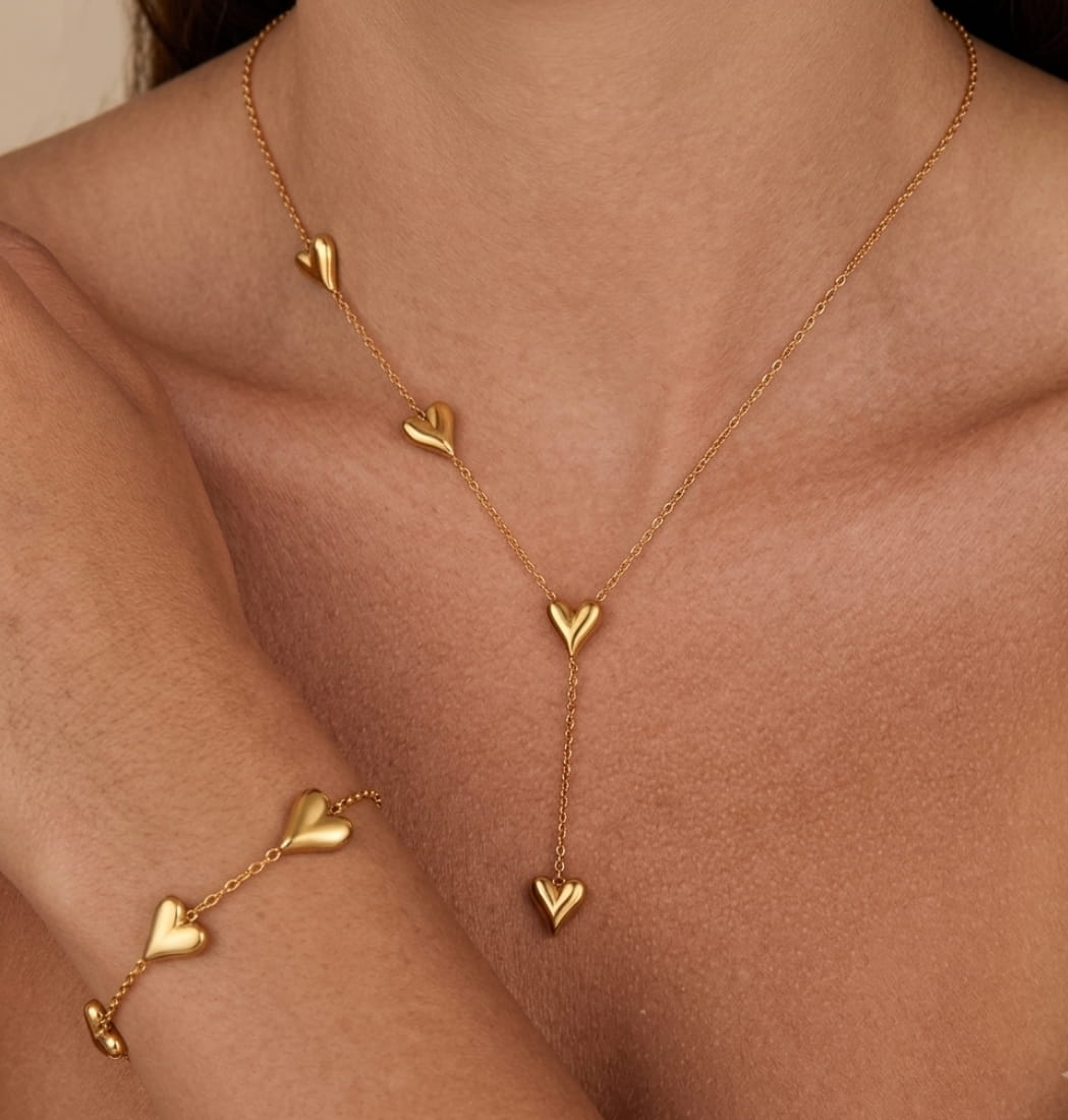 Collar & Pulsera Corazones - Imagen 3