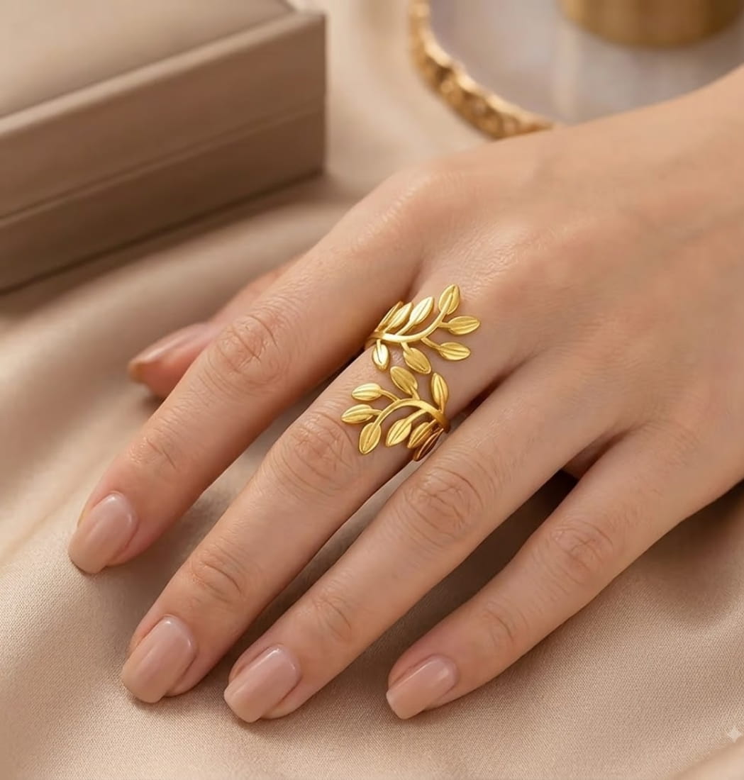 Anillo Laurel Dorado - Imagen 2