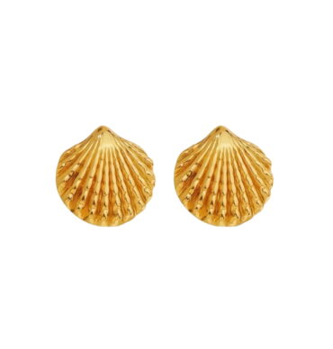Aretes Almeja Dorada
