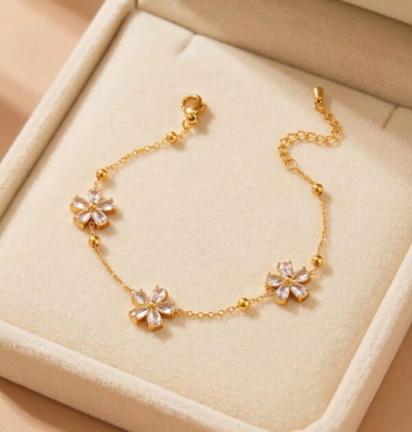 pulsera encanto floral en acer_8 Set Encanto Floral